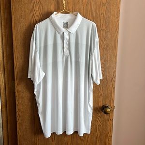 Men’s patterned grey to white golf polo